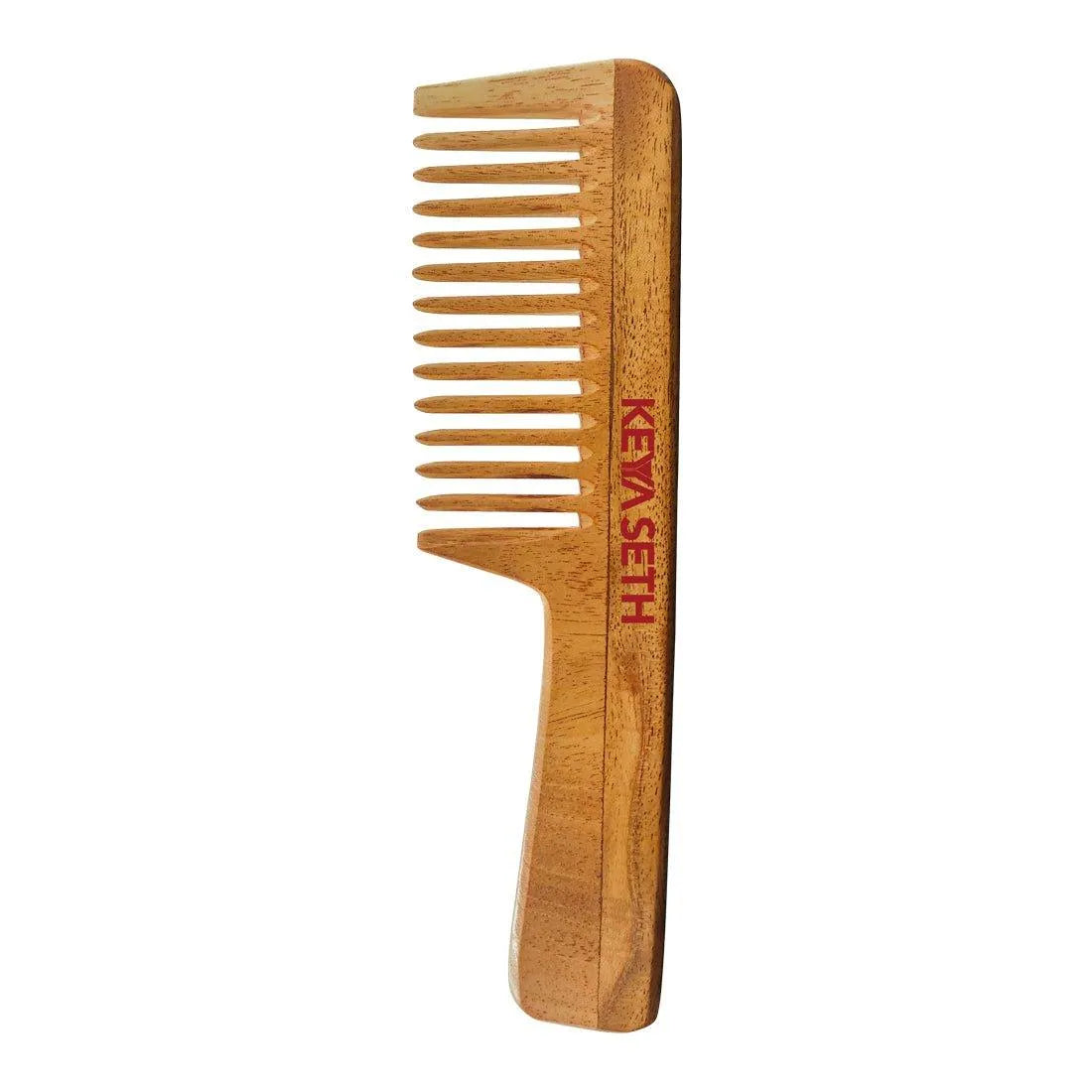 Neem Wooden Comb Wide Tooth with Handel All Purpose Large Size Perfect Hair Setter Set