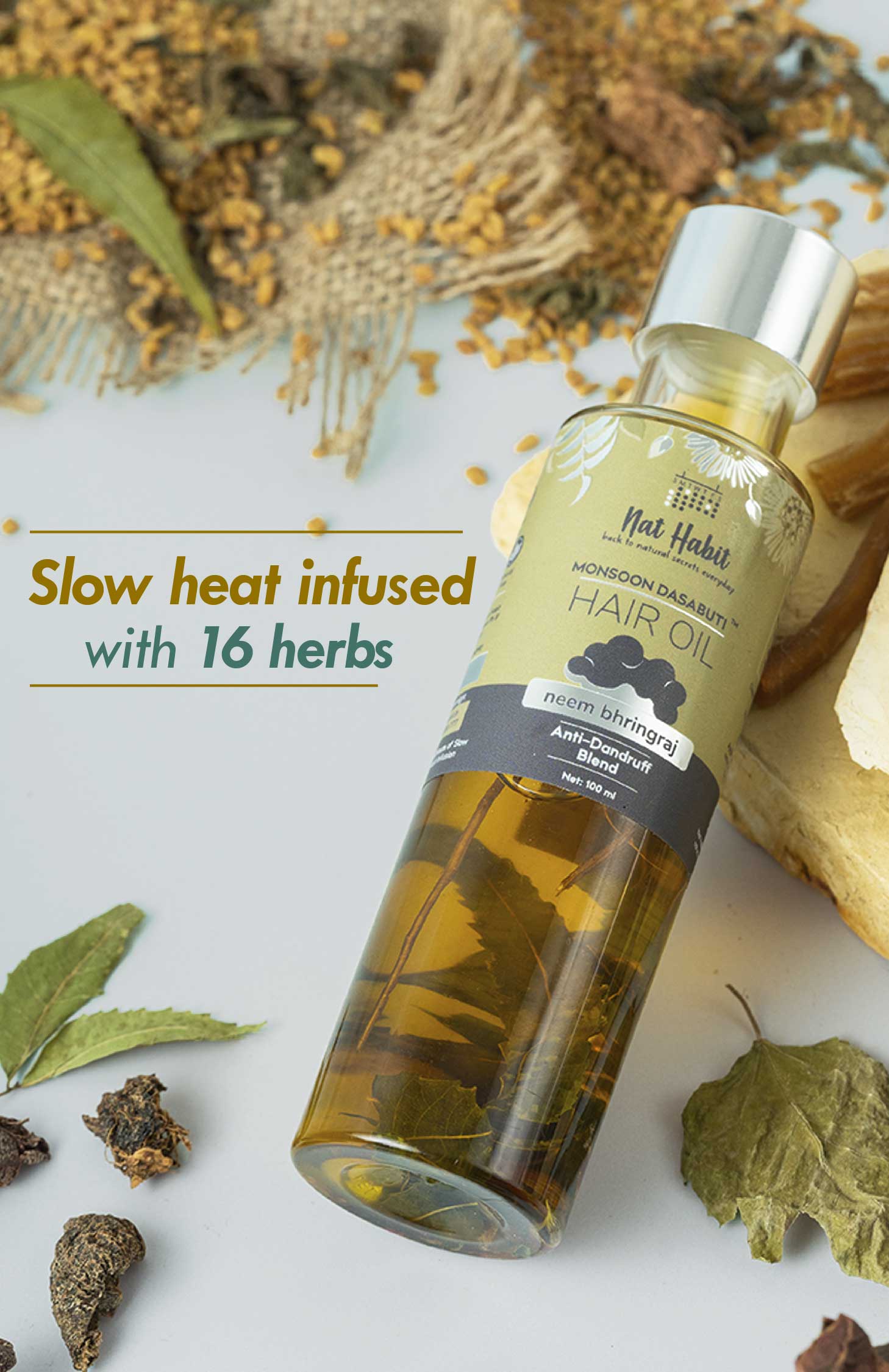 Neem Bhringraj Monsoon Hair Oil 100ml