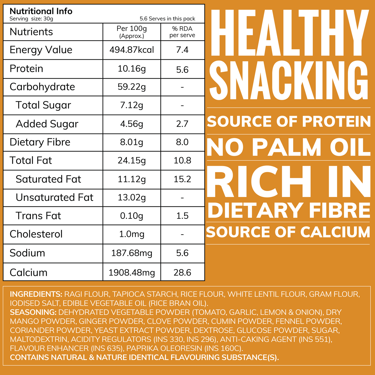 Chatpata Crunch Ragi Chips 170g