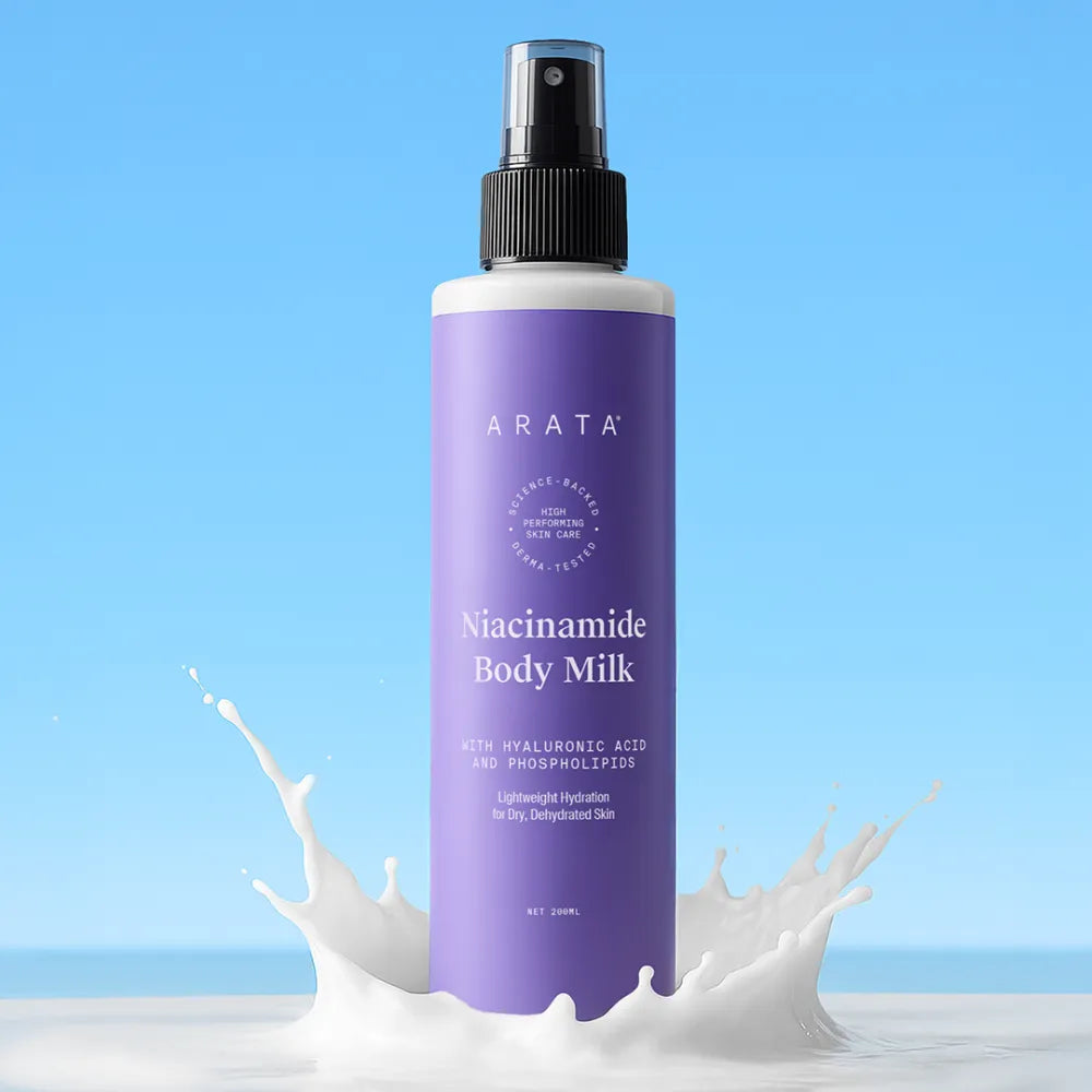 【Arata】 Niacinamide Body Milk for Dull and Dehydrated Skin｜ナイアシンアミド ボディミルク｜200 ml