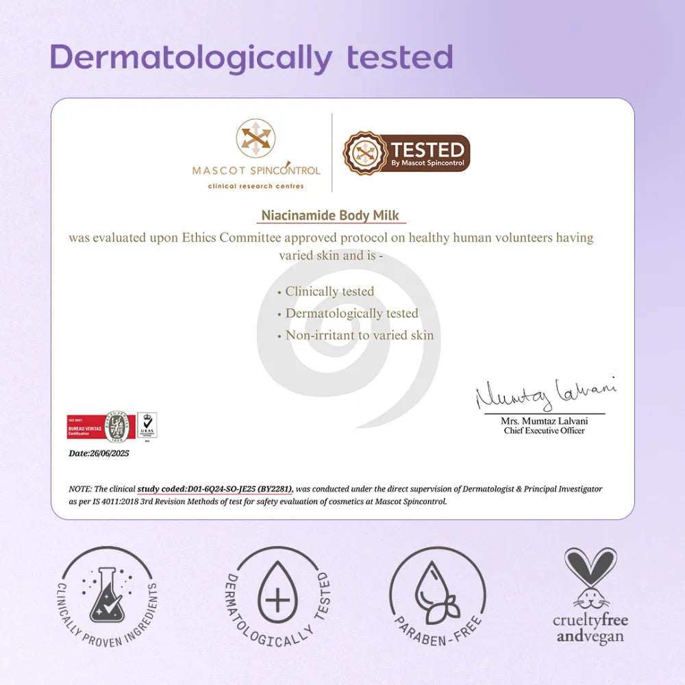 Niacinamide Body Milk for Dull and Dehydrated Skin 200 ml