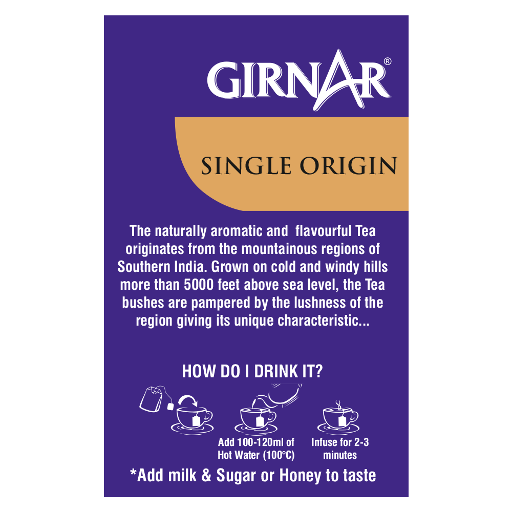 Single Origin Black Tea Bags - Nilgiri 10 Tea Bags