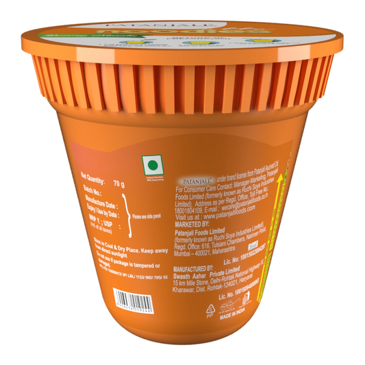 Patanjali Atta Cup Noodles Yummy Masala (70 g)