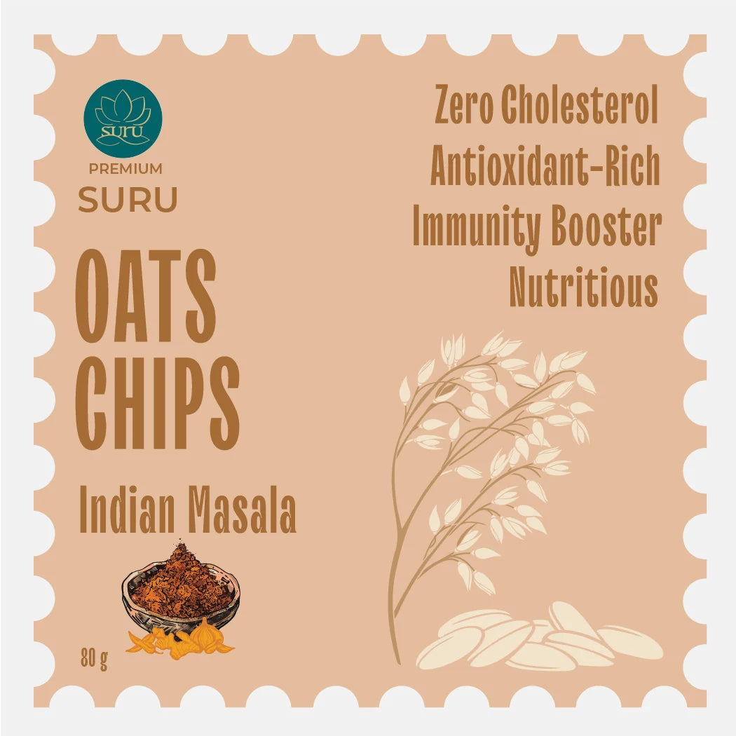 【SURU】 Premium Oats Chips Indian Masala｜プレミアム オーツチップス インディアンマサラ｜80g