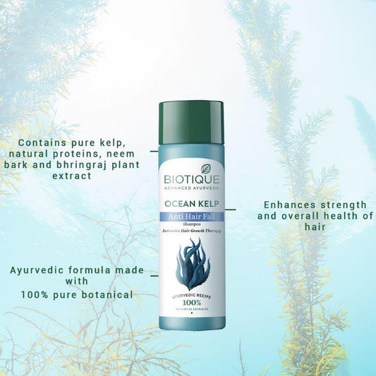 【Biotique】 OCEAN KELP Hair Strengthening Shampoo｜オーシャンケルプ ヘアケア シャンプー｜800ML