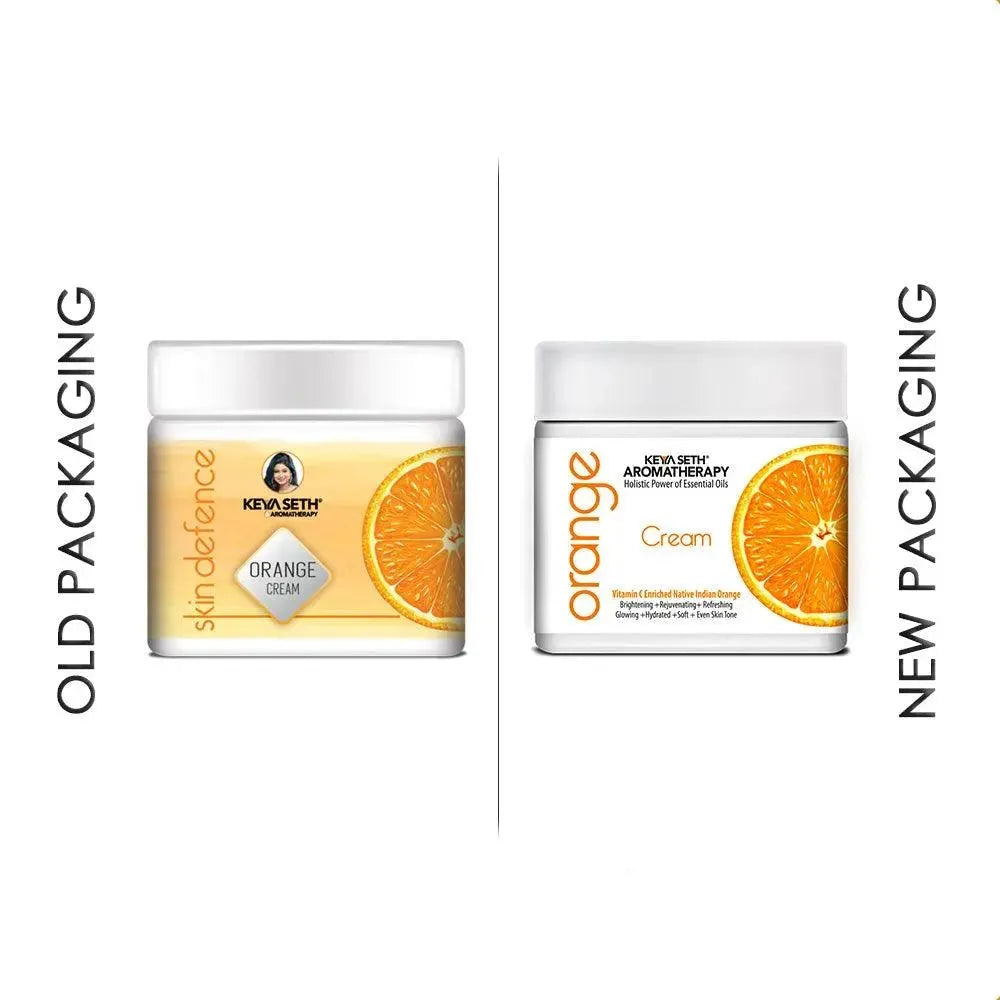 Skin Defence Orange Cream- Light Moisturizing, Quick Absorbing, Skin Repairs & Rejuvenation Enriched with Pure Orange Essential Oil and Vitamin C 50g