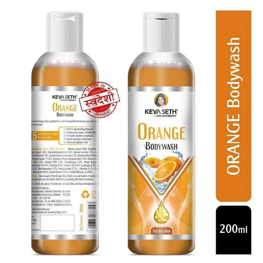 Orange Bodywash with Orange Essential Oil & Vitamin C for Dry Skin – Refreshing, Hydrating Skin Conditioner 200ml