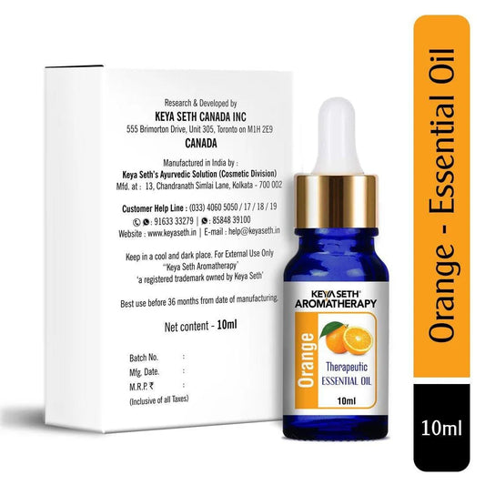 Orange Essential Oil, Therapeutic, Pure & Natural, Refreshing Citrus Fragrance, Antidepressant & Excellent Skin tonic, 10ml 10ml