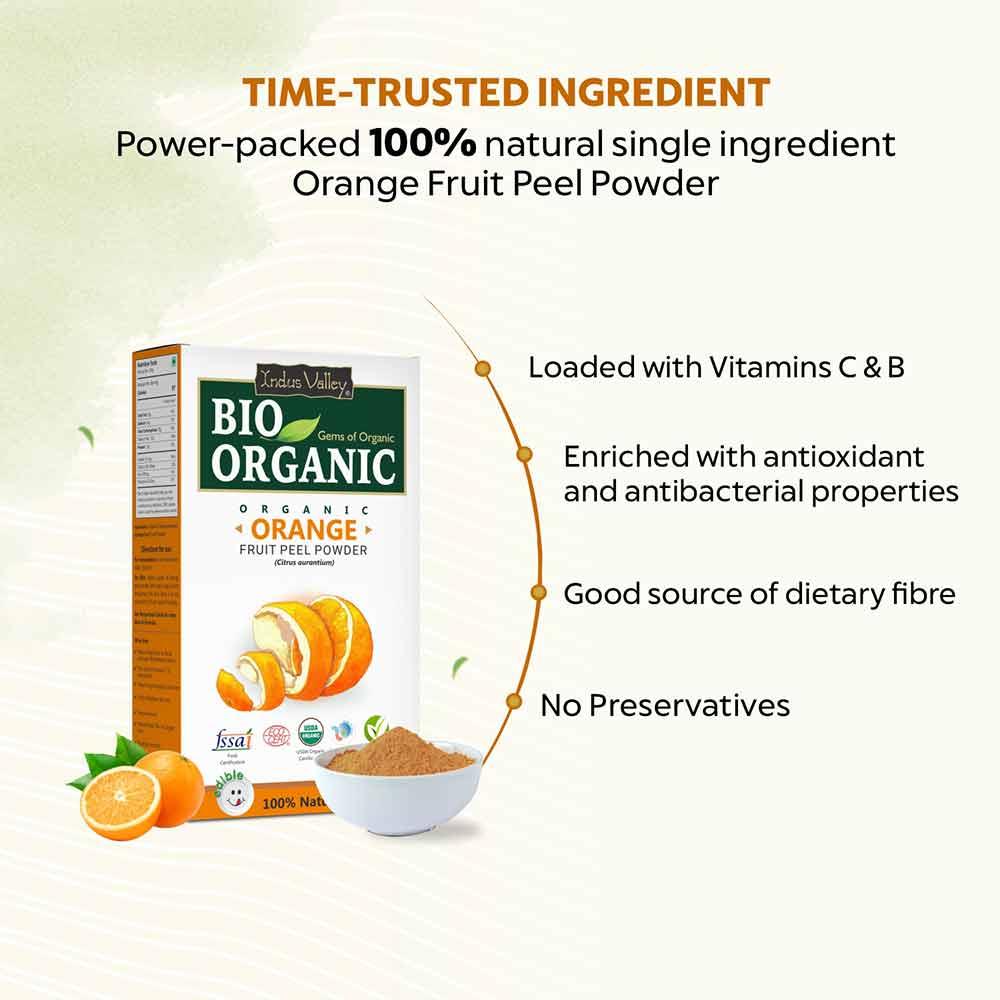 Bio Organic Orange Fruit Peel Powder 100g