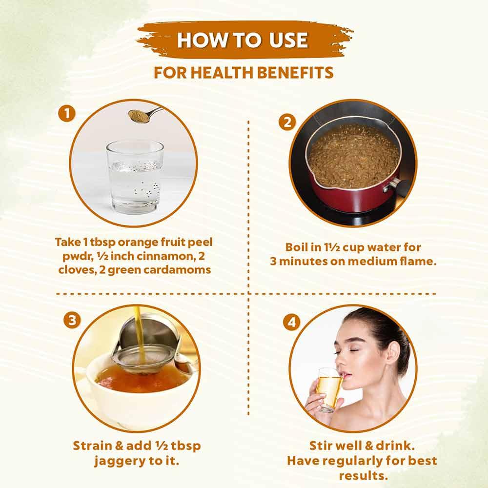 Bio Organic Orange Fruit Peel Powder 100g