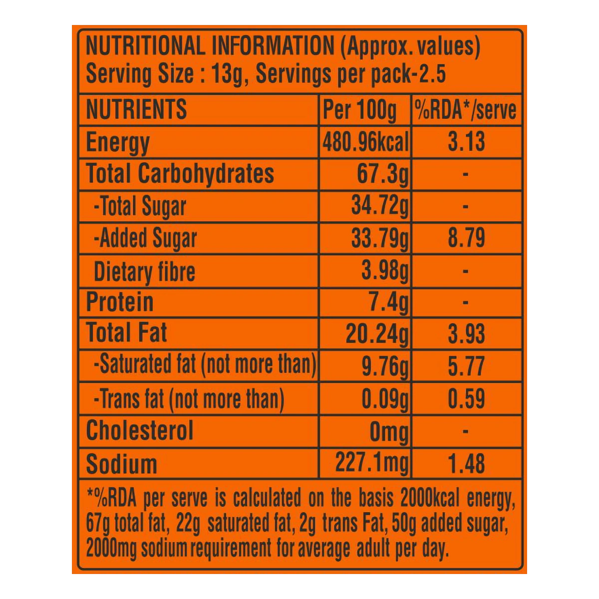 Patanjali Creamfeast Orange Biscuit