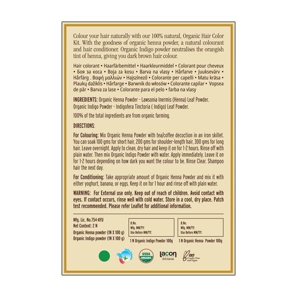 Organic Hair Color Kit 200g