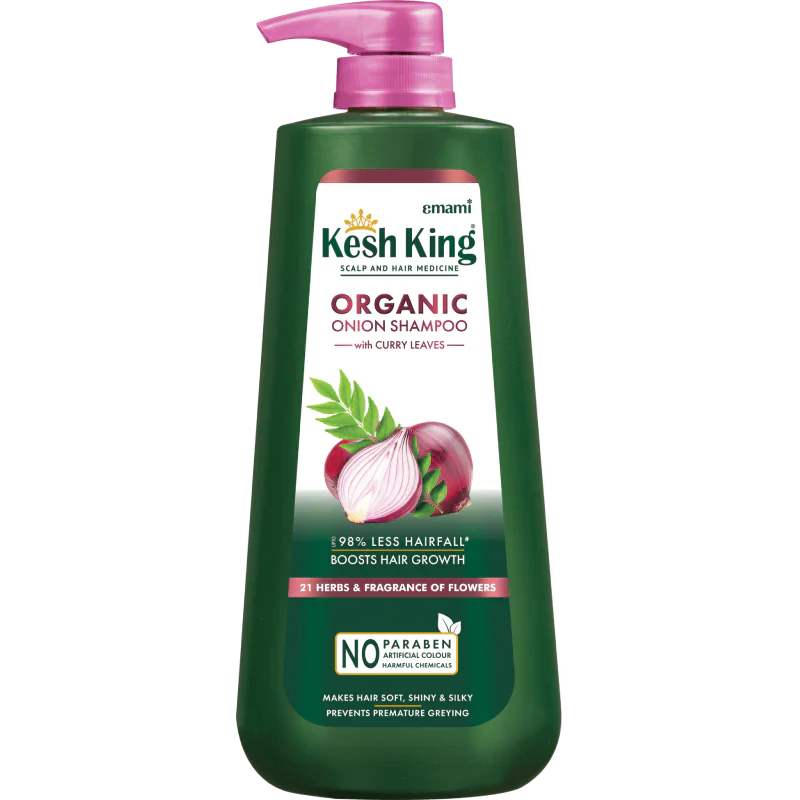 【Kesh King】 Organic Onion Shampoo With Curry Leaves - 600 ml｜オーガニック オニオン シャンプー｜600 ml