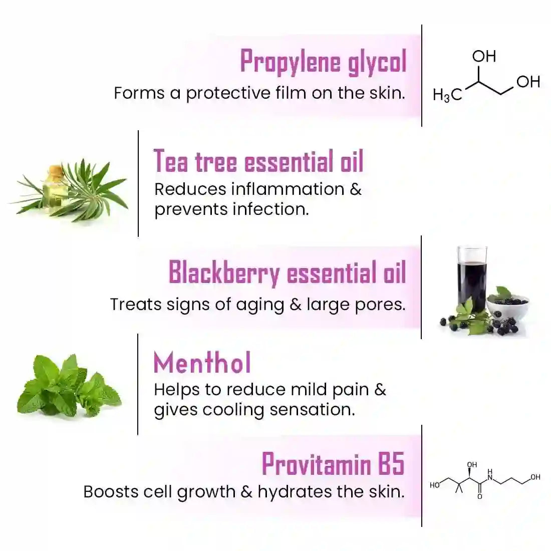 Fresh Look Blackberry & Tea Tree Face Wash, Mild, Hydrating, Moisturizing Foaming, Oily & Combination Skin 100ml x 3