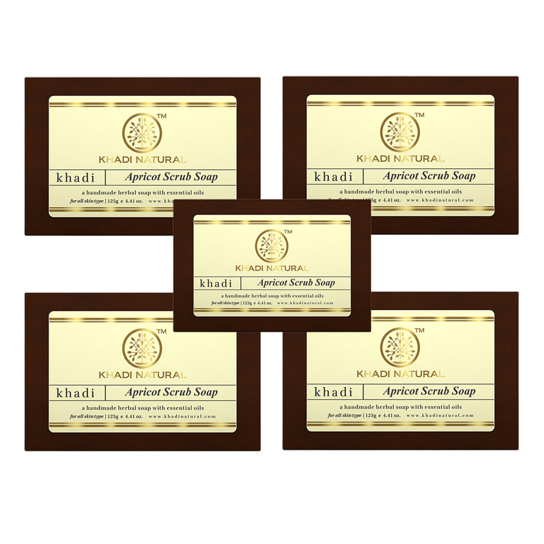 Apricot Scrub Soap Combo Pack Of 5 125gm Each