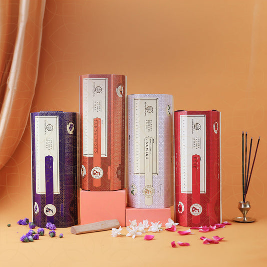 Incense Sticks Collection – Jasmine - Rose - Lavender & Sandalwood Combo Pack of 12