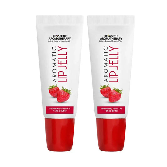 Aromatic Lip Jelly Strawbery, Enriched with Strawbery Seed Oil & Shea Butter, Tinted Lip Balm, Brightening and Moisturizing Dark Lips for Men and Women 10ml Pack of 2