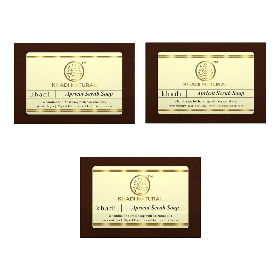 Apricot Scrub Soap Combo Pack Of 3 125gm Each