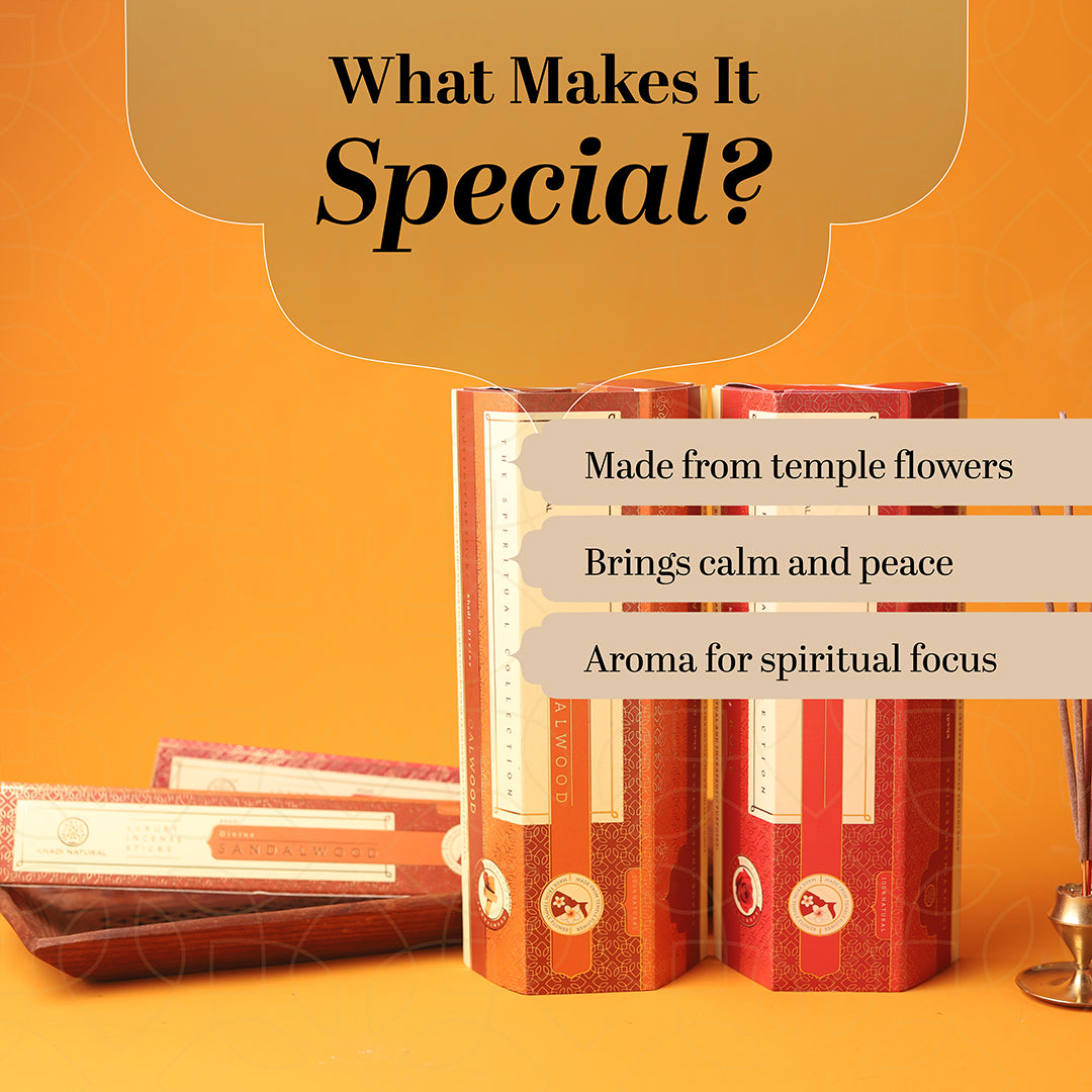 Incense Sticks Rose & Sandalwood Combo Pack of 6