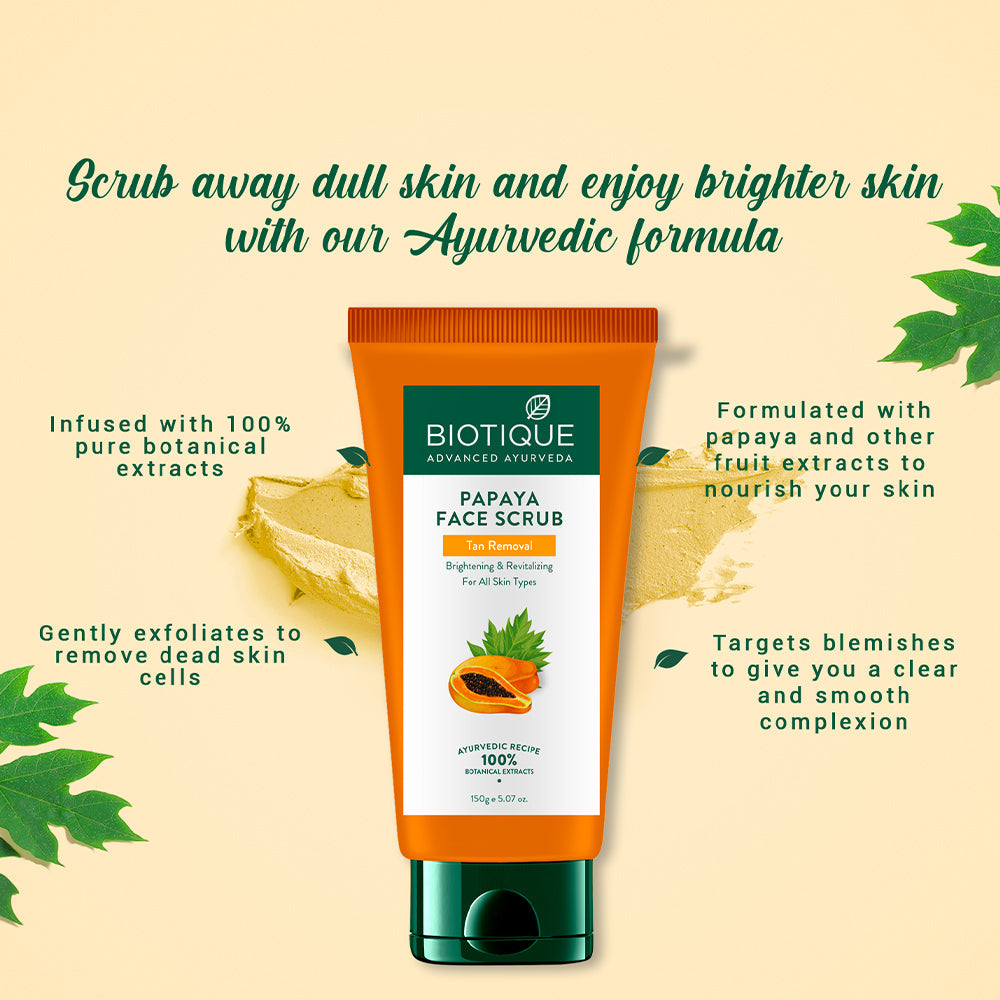 PAPAYA Tan Removal Brightening & Revitalizing Face Scrub