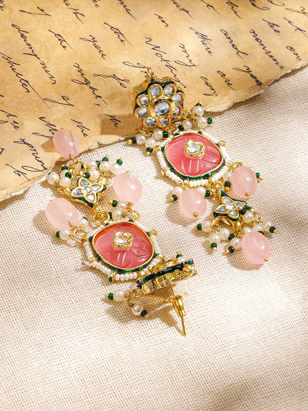 Pastel Bloom Dangle Earrings フリーサイズ
