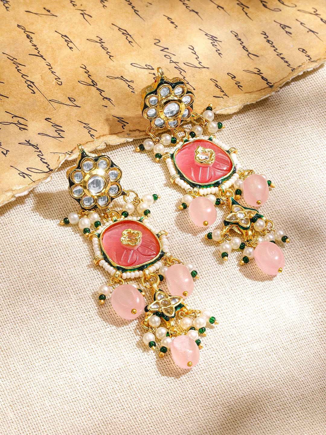 Pastel Bloom Dangle Earrings フリーサイズ