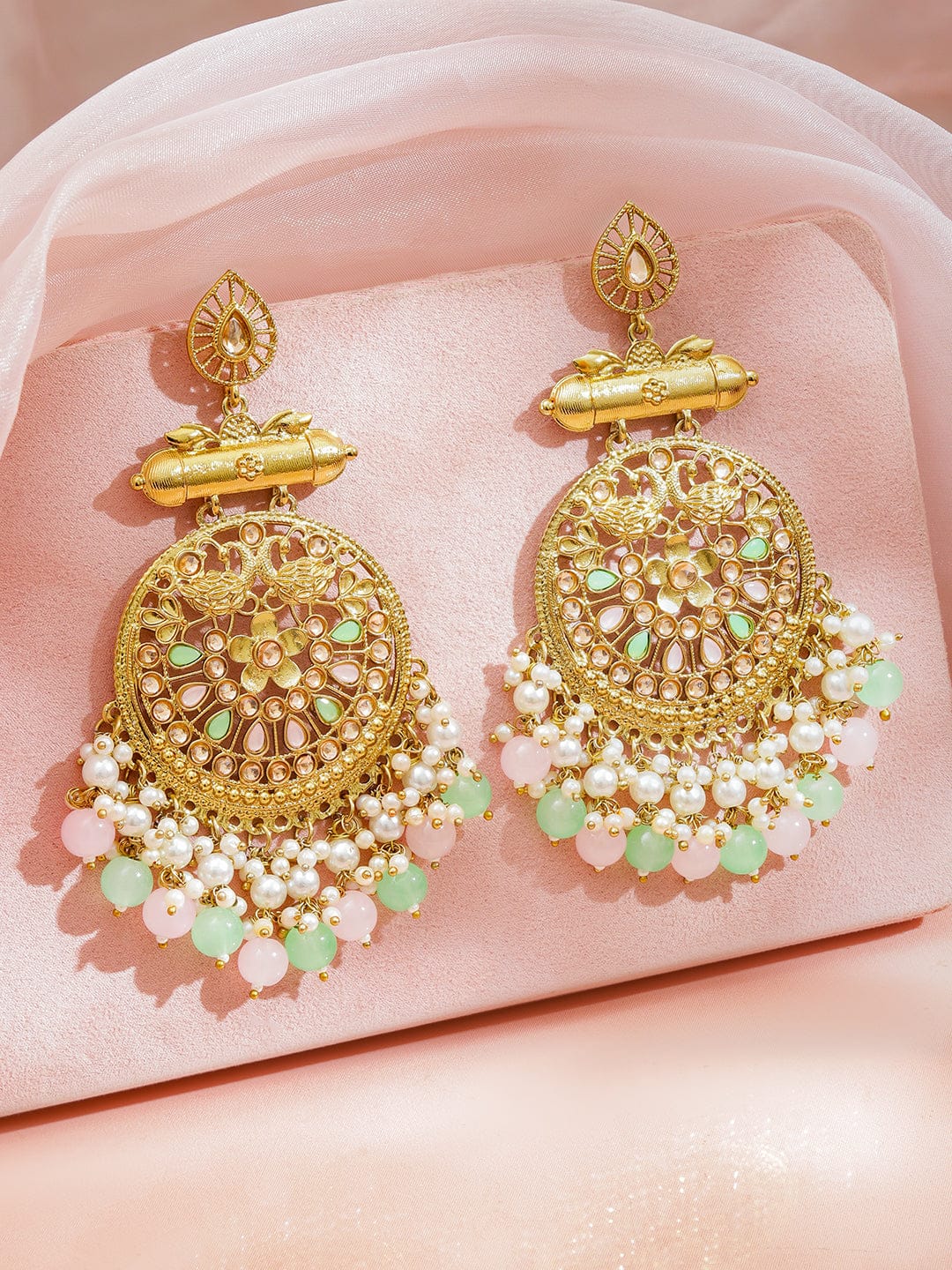 Pastel Charm Pearls Chandbali フリーサイズ