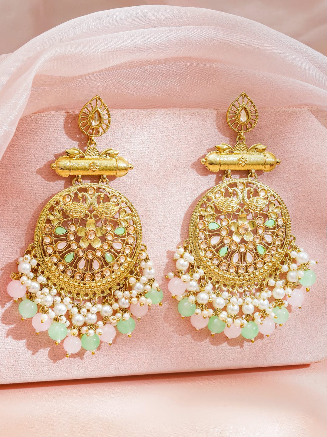 Pastel Charm Pearls Chandbali フリーサイズ