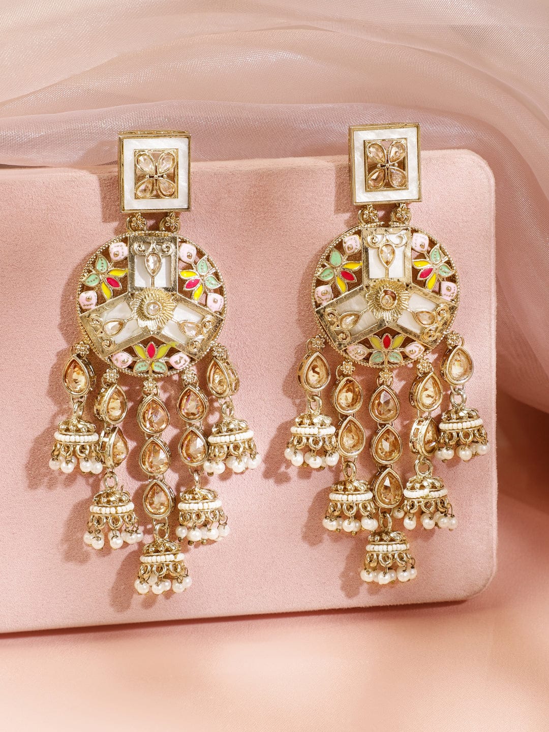 Pearl Grace Multicolour Jhumka フリーサイズ