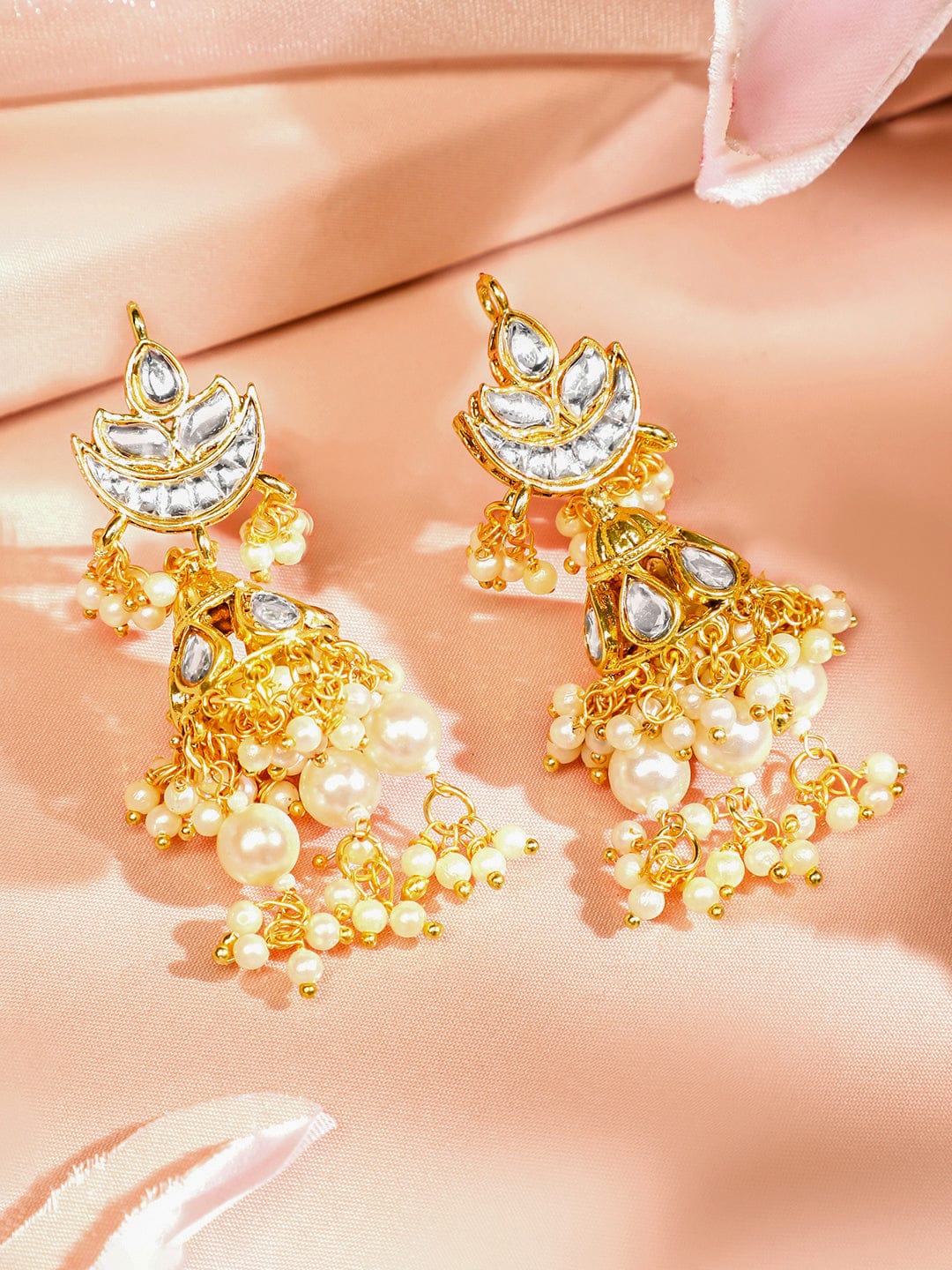 Pearls Fell in Love Kundan Necklace Set フリーサイズ