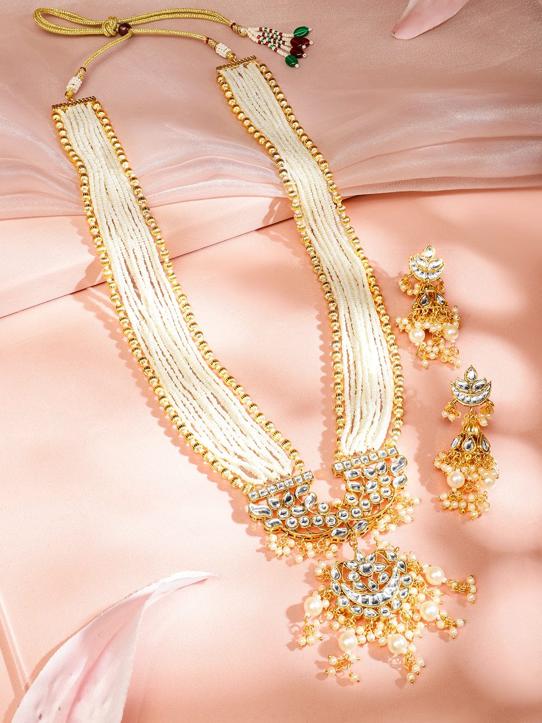 Pearls Fell in Love Kundan Necklace Set フリーサイズ