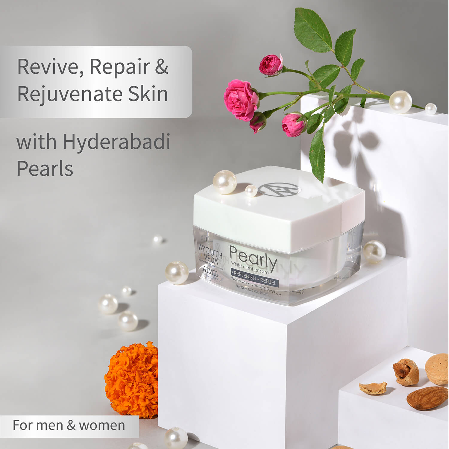 Pearly White Night Cream For Brightens Complexion - 30g 30g