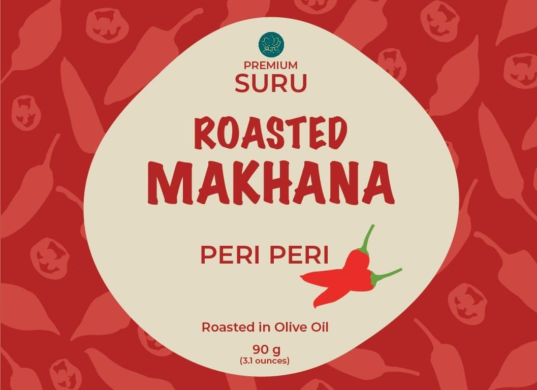 【SURU】 Spice, Cream, Cheese & Mint Combo Roasted Makhana Pack of 4｜ローストマカナ 4種セット（ペリペリ・クリーム＆オニオン・タンギーチーズ・ジンギープディナ）｜90g×4