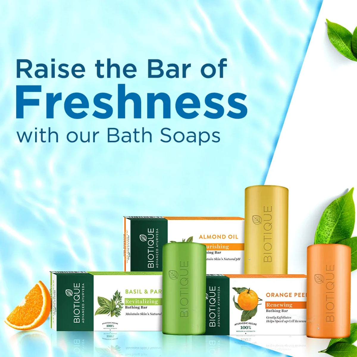 【Biotique】 Bathing Soap Celebration Pack (4 Unique Soaps)｜バスソープ セレブレーションパック 4種アソート｜150g×4個