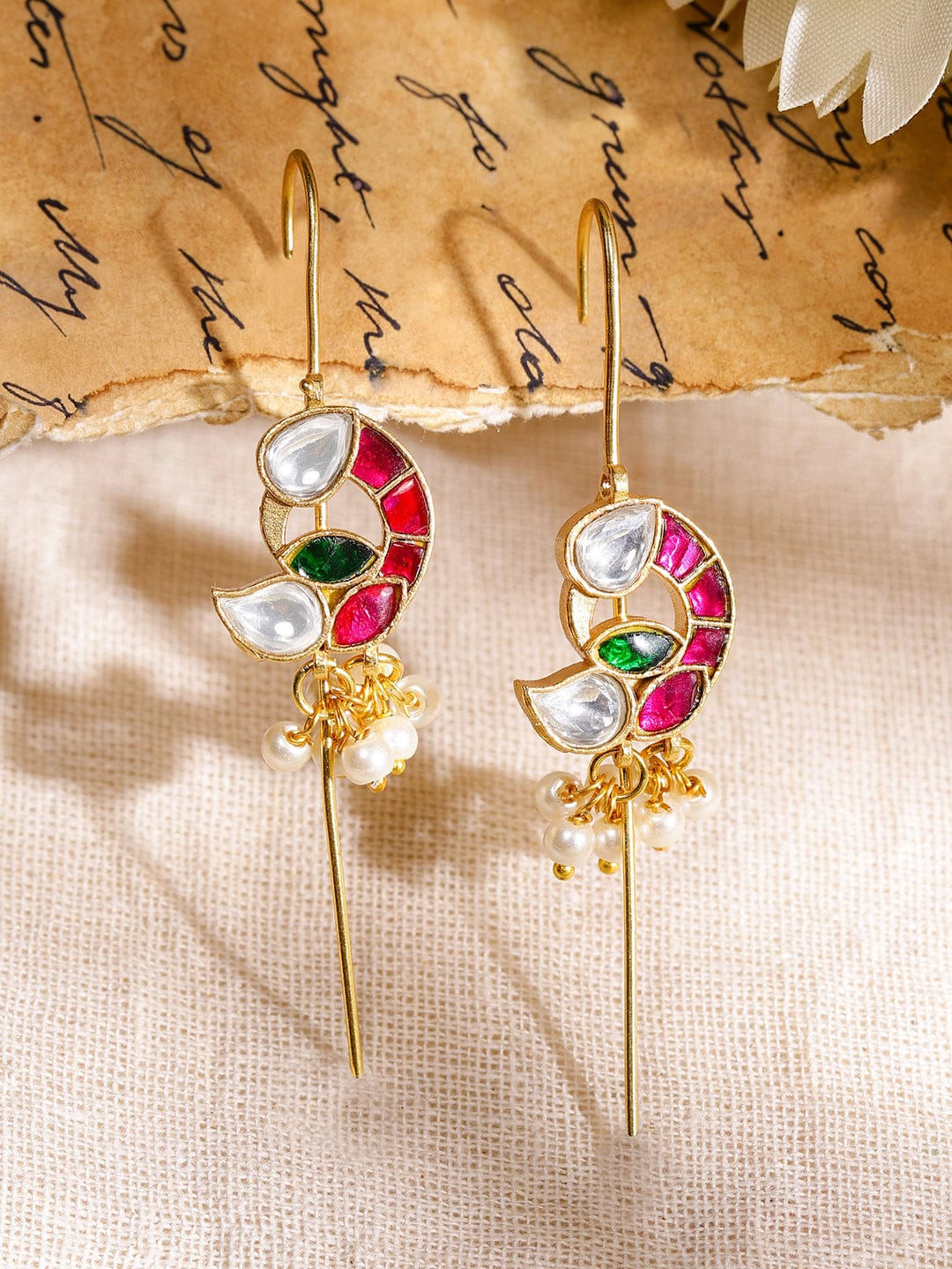 Pink & Green Modern Tradition Earrings フリーサイズ