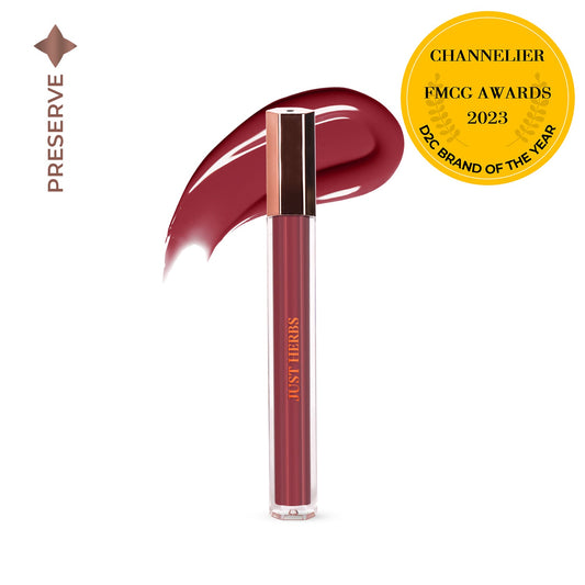 【Just Herbs】 Plant-powered Glass Lip Ink with Cica and Sweet Almond Oil 08 Mulled Wine