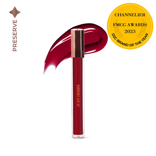 【Just Herbs】 Plant-powered Glass Lip Ink with Cica and Sweet Almond Oil 11 Frosty Berry
