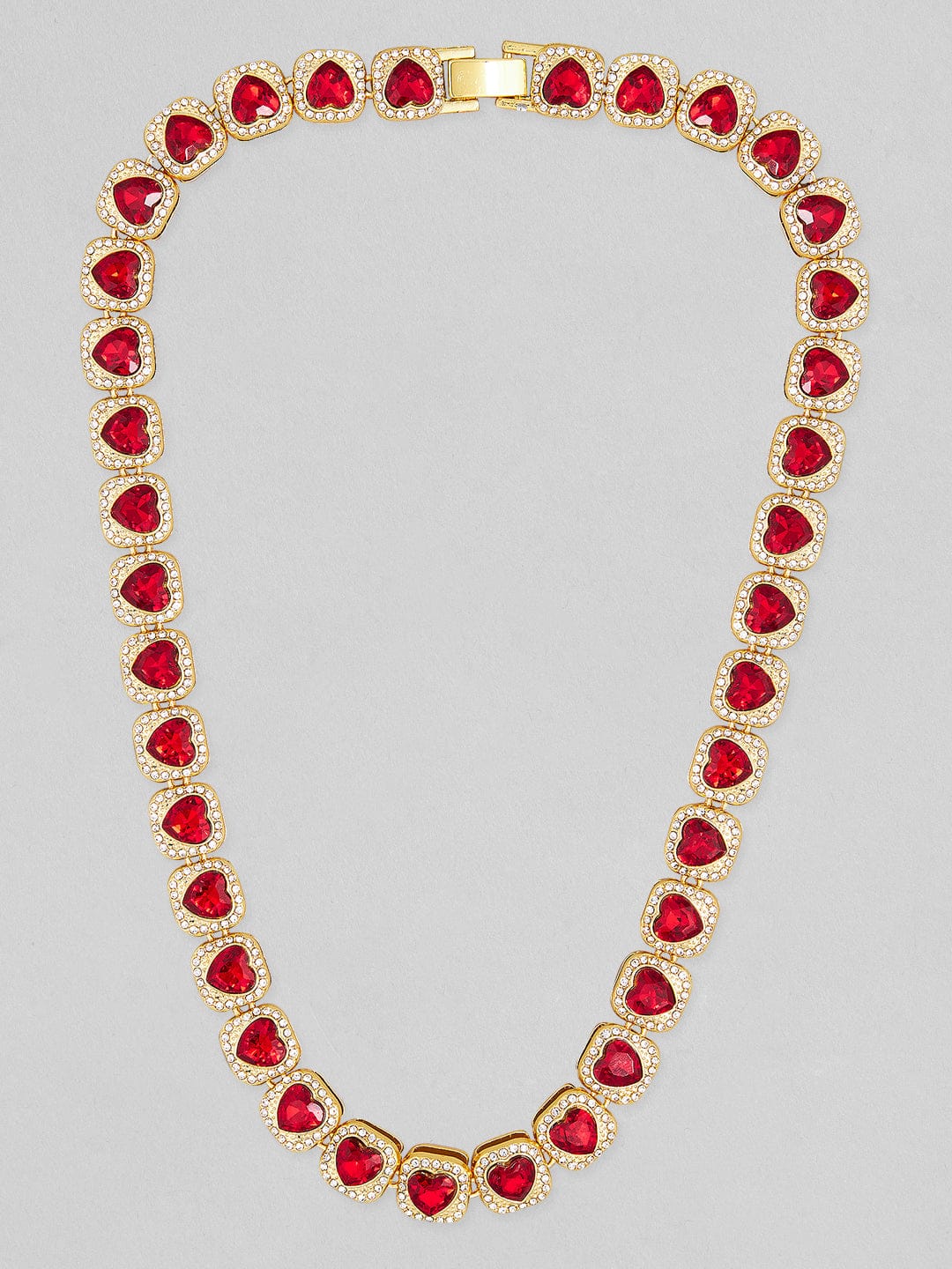 Precious Hearts Gold Plated Necklace Gold