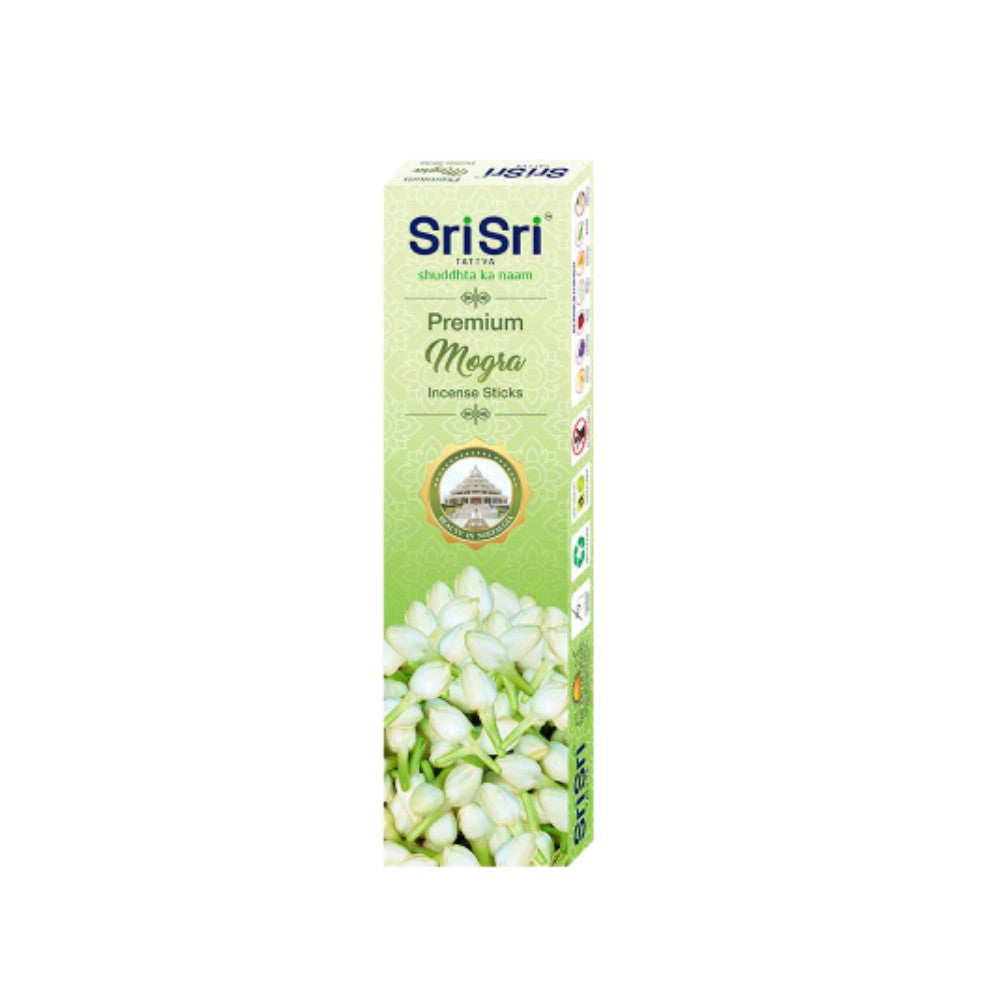 【Sri Sri Tattva】 Premium Mogra Incense Sticks for Pooja｜ プレミアム モグラ香（お香スティック）プージャ用｜ 100g