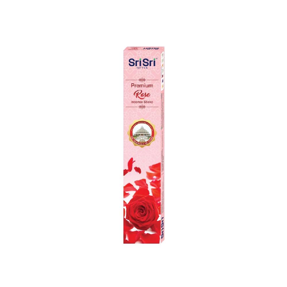 【Sri Sri Tattva】 Premium Rose Incense Sticks for Pooja｜ プレミアム ローズ お香スティック（プージャ用）｜ 20g