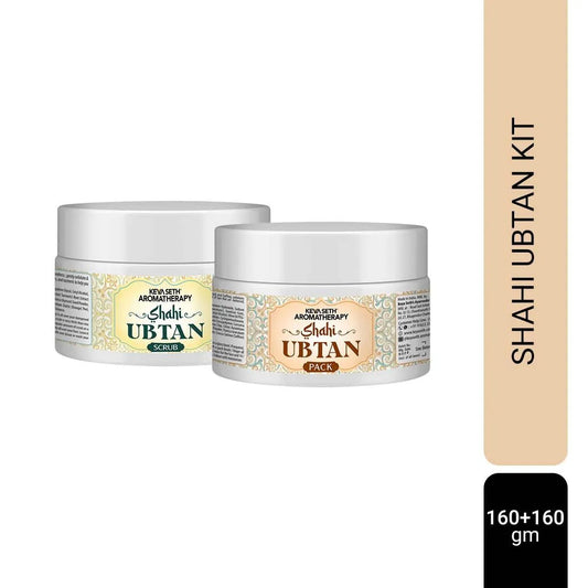 Shahi Ubtan Scrub & Pack Combo, I Tan Free  Glowing skin Natural Exfoliation I All Skin Types 320ml