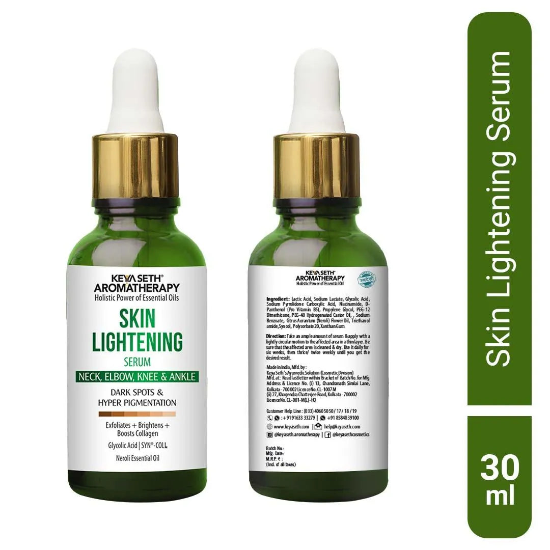 Skin Lightening Serum for Neck, Elbow, Knee & Ankle, Peptides + Glycolic Acid,Exfoliating + Brightening + Collagen Booster 30g