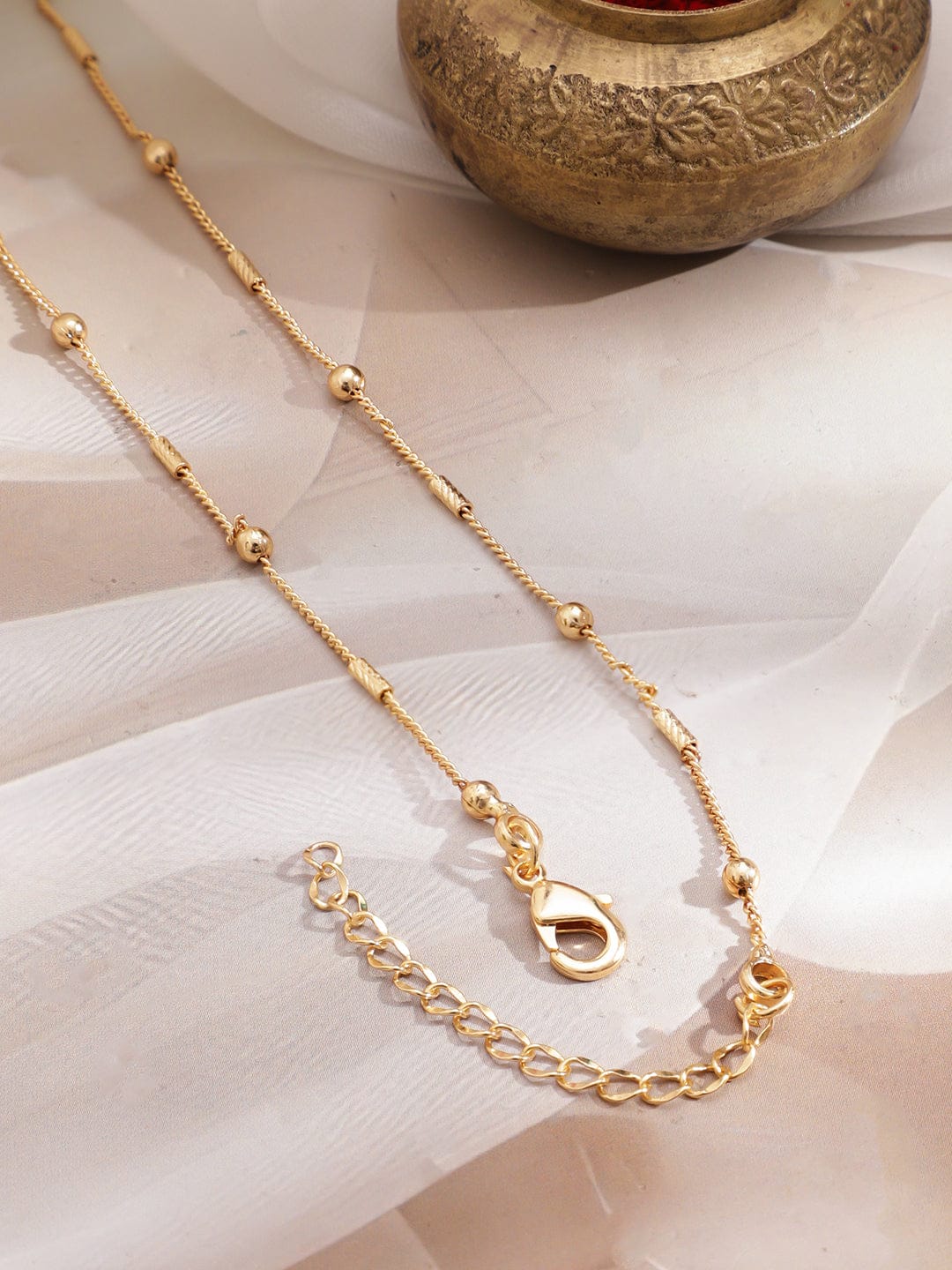 Radiant Kundan Studded Elegant Necklace Chain フリーサイズ