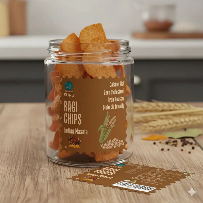 Premium Ragi Chips Indian Masala 80g