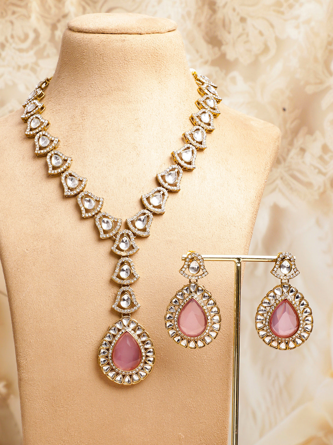 Royal Blush Pink Necklace Set フリーサイズ
