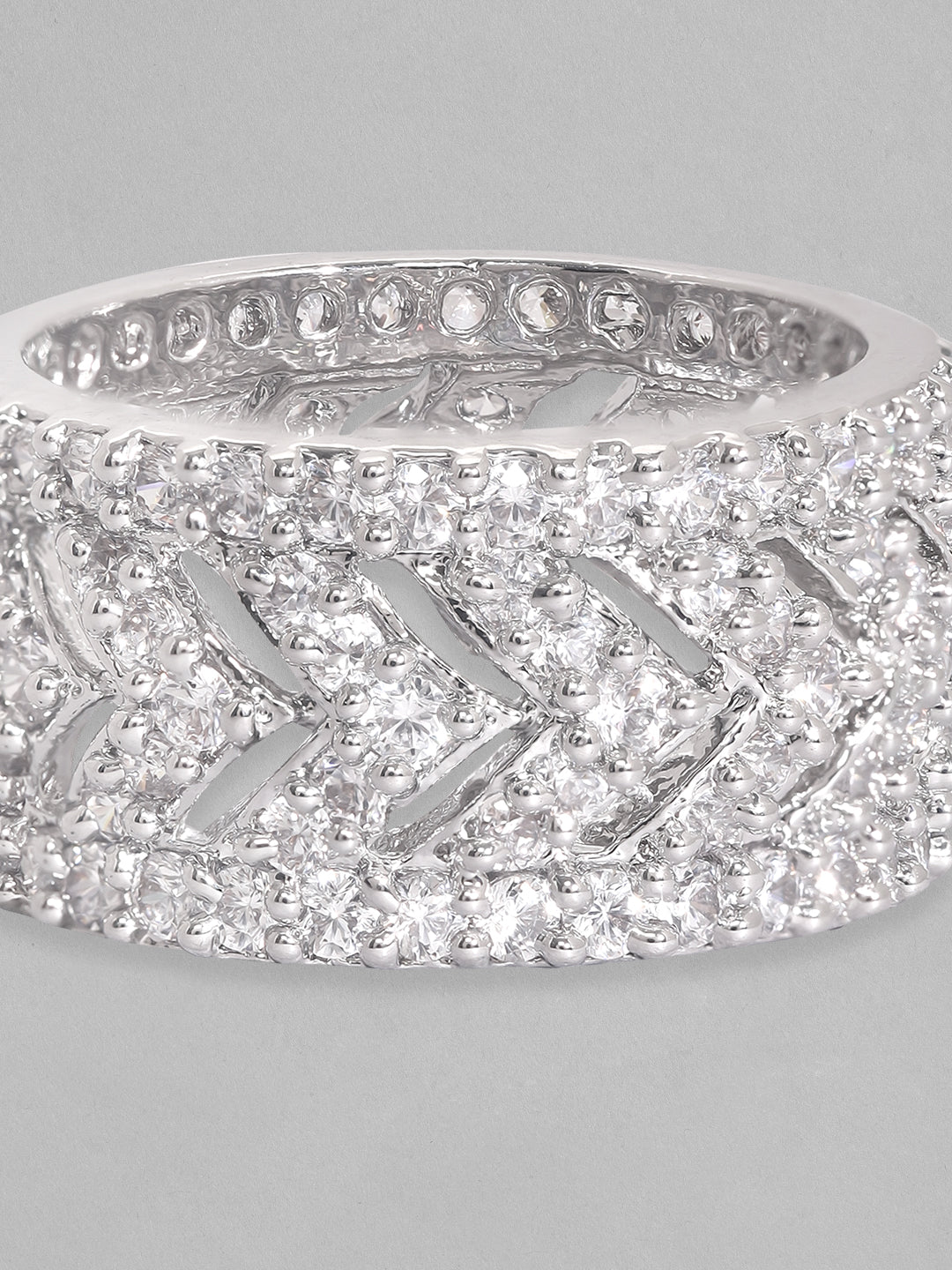 American Diamond Zirconia Statement Ring フリーサイズ