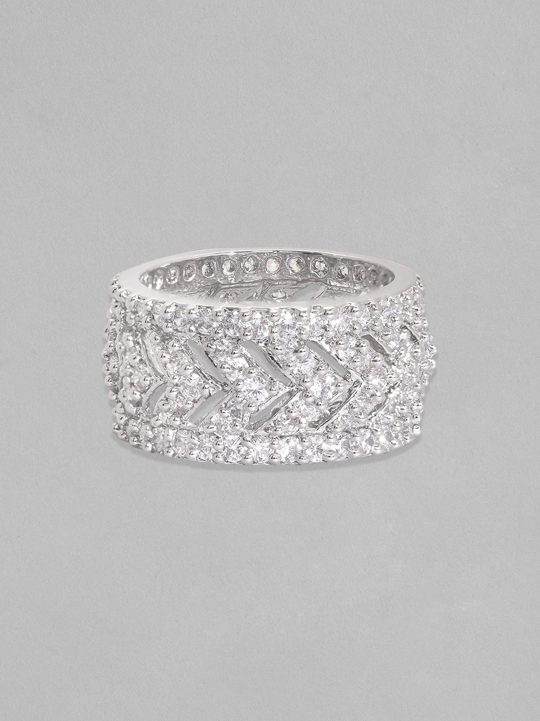 American Diamond Zirconia Statement Ring フリーサイズ