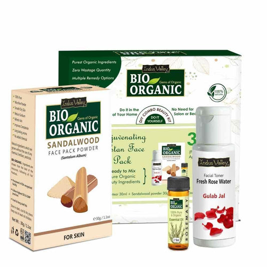 Bio Organic Rejuvenating DIY Ubtan Face Pack Combo Beauty Kit - 30g + 35ml 30g