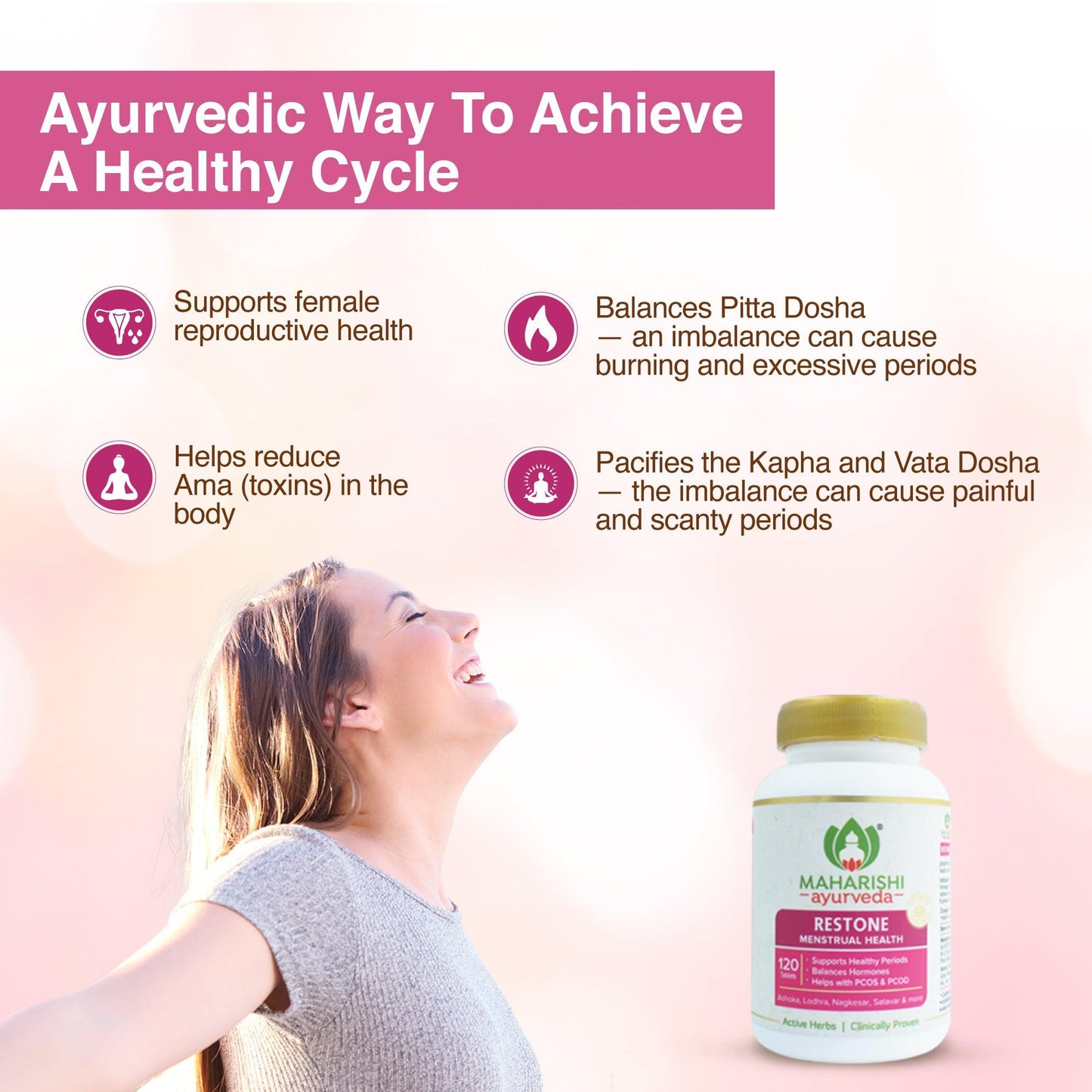 Restone -120 tab  For Menstrual Health
