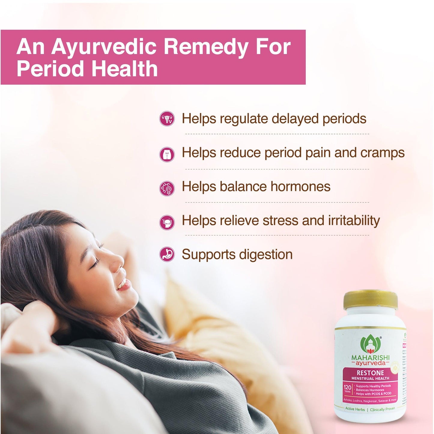 Restone -120 tab  For Menstrual Health